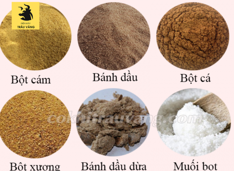 Các loại cám cho cá ăn và cách phối trộn hiệu quả